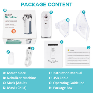 Fitconn Fashion <strong>Portable</strong> ABS Material Adult Hands Free <strong>Portable</strong> Mesh <strong>Nebulizer</strong> With Type-C Cable - Product Image 3