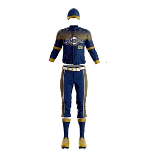 Ensembles d'uniformes de baseball personnalisés avec tissu respirant 100% polyester, antibactérien, col en V, meilleur prix de gros - Product Image 5