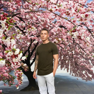 T-shirt pull en coton à col rond pour homme, 220 grammes, 100 % coton, couleur unie, coupe classique, décontracté, manches courtes, tricoté – Grande Vente - Product Image 2