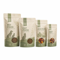 Sachet refermable en PLA biodégradable et compostable avec gaufrage personnalisable pour l'emballage d'aliments pour animaux et de fruits secs