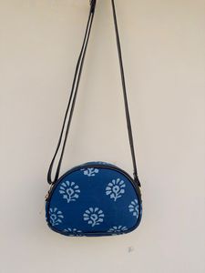 Indian Handmade Eco-Friendly Women's Boho Vintage Lady Lightweight Floral Hand Block Printed Pure Cotton Crossbody <b>Makeup</b> Bag - Product Image 4
