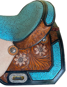 100% selle occidentale intelligente faite à la main pour l'équitation en cuir véritable cheval Dressage course équitation selle de cheval - Product Image 3