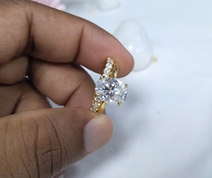 14K Yellow Gold Ring 2.50 Ct Lab Grown Oval Cut Diamond Bridal Set Perfect Wedding Anniversary Gift for Women - Product Image 2