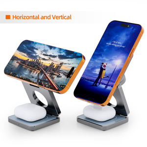 Station de <span class=keywords><strong>charge</strong></span> 3-en-1 Qi2.2 25W, chargeur <span class=keywords><strong>sans</strong></span> <span class=keywords><strong>fil</strong></span> magnétique pliable pour le voyage, compatible iPhone 17/16, <span class=keywords><strong>Pixel</strong></span> 10 Pro XL - Product Image 5