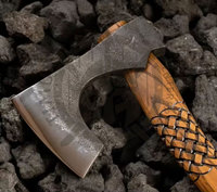 Hache viking de qualité industrielle en gros avec manche en bois de rose et tête en acier à haute teneur en carbone, logo personnalisé, taille personnalisable, 18 pouces de haut