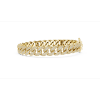 Bracelet chaîne à maillons gourmette Pacho Pave avec moissanite ronde, en argent sterling 925, style hip-hop glacé, bijoux pour hommes et femmes, cadeau de luxe
