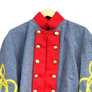 Veste de reproduction de l'armée confédérée, manteau en laine gris avec boutons de l'époque - Product Image 2