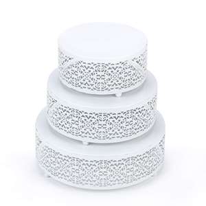 Soporte de pastel de la más alta calidad para soporte decorativo de boda con asa al por mayor y precio de fábrica Aluminio - Product Image 1