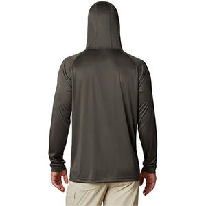 Imported Solid Summer Anti-UV Sunproof Sweat-Absorbing <b>Dehumidifying</b> Long Sleeve Fishing Hoodie with OEM Service Low MOQ - Product Image 4