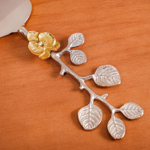 Excellent Design Metal Gold Plated <b>Cheese</b> Knives <b>Set</b> with Floral Twigs Handle for Breakfast Serving <b>Cheese</b> <b>Set</b> - Product Image 4