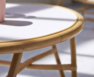 Mesa de Centro Contemporánea de Mimbre de Ratán Natural Hecha a Mano, Altura Ajustable, Muebles para Sala de Estar de Vietnam - Product Image 3