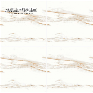LUCCA WHITE ALPINE Elegance Carreaux de marbre numérique brillant 600x600mm Carreaux de mur et de sol pour application dans le modèle céramique Novac - Product Image 3