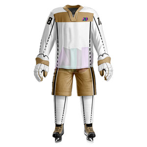 Conjuntos de Uniformes de Hockey sobre Hielo Transpirables y Cómodos Más Vendidos, Hechos 100% de Poliéster, Tela Ligera y Duradera, Diseñados para Jugadores - Product Image 1