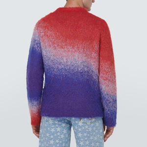 Suéter de Hombre de Mohair Tejido, Cómodo, Talla Grande, Cuello Redondo, Manga Larga, Estilo Casual, Venta Caliente OEM/ODM - Product Image 3