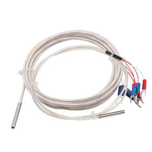 Capteur de température thermocouple RTD industriel à prix avantageux, Pt100, câble en silicone à 3 fils pour équipement d'usine - Product Image 3
