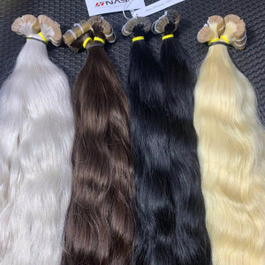 Cinta en extensiones de cabello humano Cabello crudo vietnamita dibujado doble 100g Ondulado natural Todos los colores y toda la longitud - Product Image 1