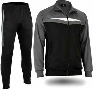 Logo personnalisé 2 pièces vierge Jogging vêtements d'entraînement vestes vêtements de sport ensemble coupe-vent survêtements pour hommes 100% polyester costume - Product Image 2