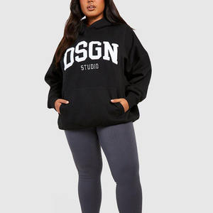 Sweats à capuche pour femmes personnalisés logo en relief pull-over sweat-shirt à capuche approvisionnement d'usine OEM - Product Image 3