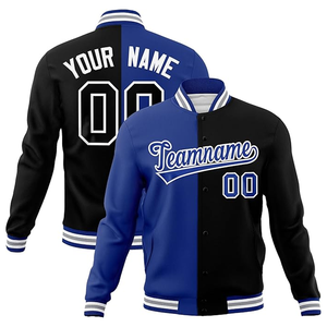 Chaqueta de béisbol ligera personalizada Varsity Bomber cortavientos Split Letterman diseño abrigo de invierno adultos jóvenes hecho tela de lona - Product Image 1