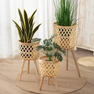 Cesta de Bambú de Alta Calidad para Plantas – Elegante Diseño Abierto para Macetas y Jardineras de Proveedor Vietnamita - Product Image 1