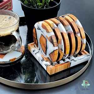 Juego de Posavasos de Resina Modernos, Duraderos y de Amplia Venta, para Cena, Té, Café, Portavasos para el Hogar u Oficina, Se Aceptan Compradores al por Mayor - Product Image 1