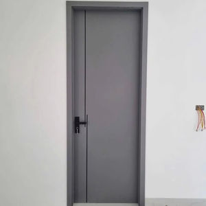 Puertas Manuales de Madera de Grano Ancho WPC con Acabado Impermeable para Decoración de Interiores de Apartamentos Modernos y Elegantes - Product Image 1