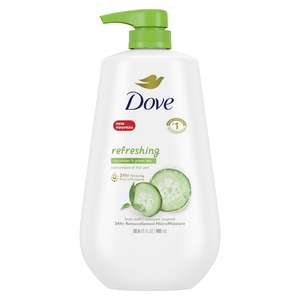 Dove Body Wash with Pump Refreshing Cucumber <b>and</b> <b>Green</b> Tea 3 Count Refreshes Skin Cleanser - Product Image 3