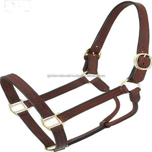 Beautiful Dark Brown Leather Horse Halter With Adjustable Solid Brass Fittings and Rolled Throat Custom Made at Wholesale Price - Product Image 6