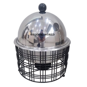 Calentador de Alimentos Metálico con Acabado Mate, Diseño Redondo, Cazuela de Alta Calidad, Decorativa y de Lujo, Nueva Olla Metálica - Product Image 1