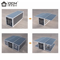 Maison conteneur extensible, maison préfabriquée modulaire, unité de logement pliable et portable pour bureau de chantier, camp de travail, station balnéaire, villa