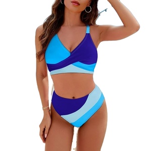 เซ็ตบิกินี่มินิ2ชิ้นสำหรับผู้หญิงชุดบิกินี่ฟิตเนส2ชิ้นสีล้วนแขนสั้นเข้าชุดเสื้อยืด2026ออกแบบได้ตามต้องการ - Product Image 2