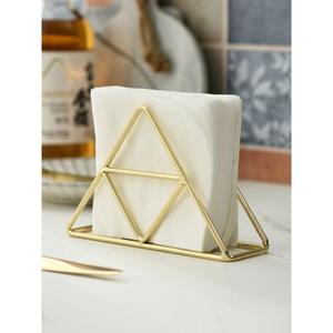 Elegant <b>matte</b> gold metal napkin holder with chic minimalist style perfect for luxury dining <b>table</b> setting and wedding decor - Product Image 4