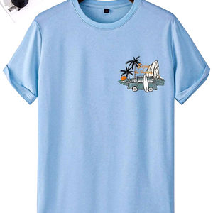 Camiseta de algodón suave 100% lavada con ácido Vintage para hombre Tendencia impresa digital en Pakistán - Product Image 1