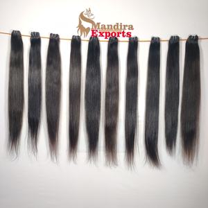 100% Remy Virgin natural Bundles Straight No Shedding Cutícula alineada Negro Mujer joven Templo indio Extensiones de cabello humano - Product Image 2
