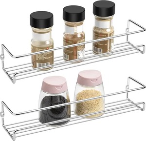 Estante de especias de Metal montado en la pared, organizador de caja de especias, accesorios de cocina modernos, soporte de almacenamiento para caja de especias, organizador de uso en la cocina - Product Image 3