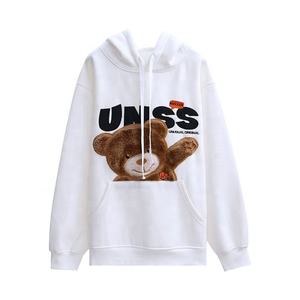 <b>Bear</b> Cartoon Customized Autumn and Winter Breathable Oversized Embroidered Patches Women's <b>Hoodie</b> <b>Hoodie</b> Sweatshirt Pullover - Product Image 1