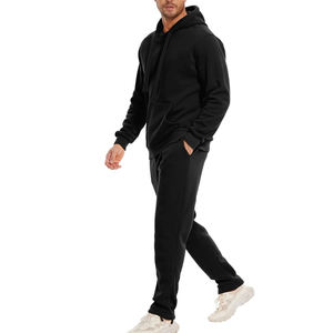 Traje Deportivo para Hombre, 100% Algodón, Tallas Grandes, Diseño Tejido, Pantalones Deportivos, Ropa Deportiva Transpirable, Patrón Sólido, Antibacteriano, Gran Venta - Product Image 1