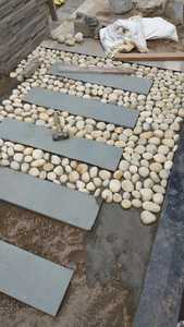 Camino de jardín blanco y diseño de jardín guijarros usados/Decoración de fuente guijarros de piedra de muestra - Product Image 2