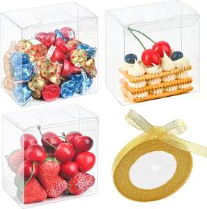 กล่องของขวัญพีวีซีใสวัสดุรีไซเคิลเป็นมิตรกับสิ่งแวดล้อมปรับแต่งได้สำหรับลูกอมช็อคโกแลตสติกเกอร์ OEM/ODM ใช้ได้ - Product Image 2