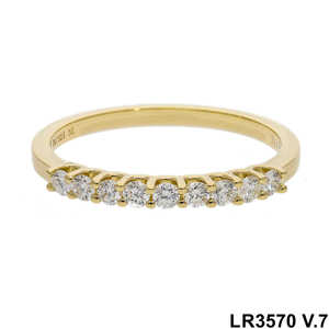 14K Gold 0.27CTW Half Eternity Band Wedding Diamond <b>Ring</b> Elegant Stackable Cut Real Diamonds Elegant Stackable Diamond <b>Ring</b> - Product Image 1