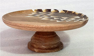 แท่นวางเค้กทำจากไม้พิมพ์ลายดอกไม้สำหรับร้านอาหารและโรงแรมอุปกรณ์สำหรับทำเค้ก - Product Image 3