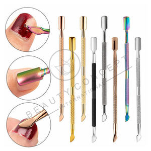 2024 Écologique Personnalisable Nail Cuticule Poussoir En Acier Inoxydable Manucure Pédicure Outil Pédicure Nettoyant - Product Image 4