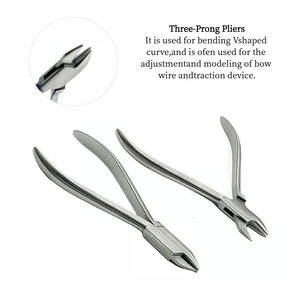 1 pièce Pince orthodontique dentaire à trois mâchoires, forceps à trois branches pour le façonnage et le pliage de fil d'acier, fournitures de clinique dentaire - Product Image 3