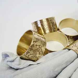 Anneaux de serviette en laiton tendance finition or Antique qualité supérieure pour la maison et la décoration de salle à manger de table de mariage - Product Image 1