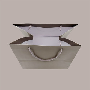 Luxury for <b>Dove</b> Grey Drawstring Paper Bag 32+22x26 cm 10 Piece <b>Set</b> for <b>Gift</b> Giving - Product Image 3