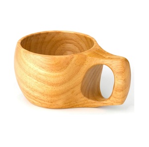 Wooden Coffee Cup Wood Novelty Mugs Reusable Decorative <b>Teacup</b> - Product Image 1