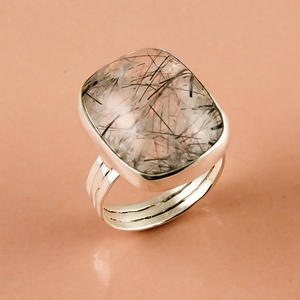 แหวนพลอยไคยาไนต์ธรรมชาติสีเงินสเตอร์ลิง925การออกแบบที่เป็นเอกลักษณ์ของผู้หญิงเครื่องประดับชั้นดีสไตล์คลาสสิกสำหรับงานแต่งงานและงานปาร์ตี้ - Product Image 3