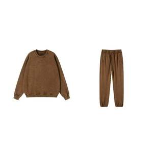 Conjunto de ropa para correr de invierno informal Unisex Popular Color personalizado 100% algodón polar chándal sudadera Jogger pantalones transpirables - Product Image 5