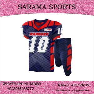 Maillots d'uniforme de football américain en polyester 100% bon marché en gros équipe et logos de jeunes, - Product Image 4