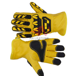 Gants de protection en cuir et TPR pour hommes, pour ateliers industriels et travaux professionnels - Product Image 5